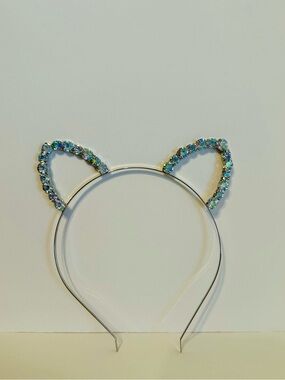 Sparkling Rhinestone Cat Ear Headband